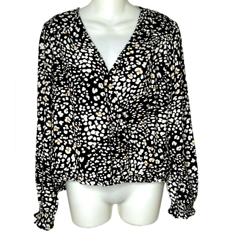 2/$25💥 Sanctuary Like New Cropped V Neck Long Sleeve Top Sz S Bin G